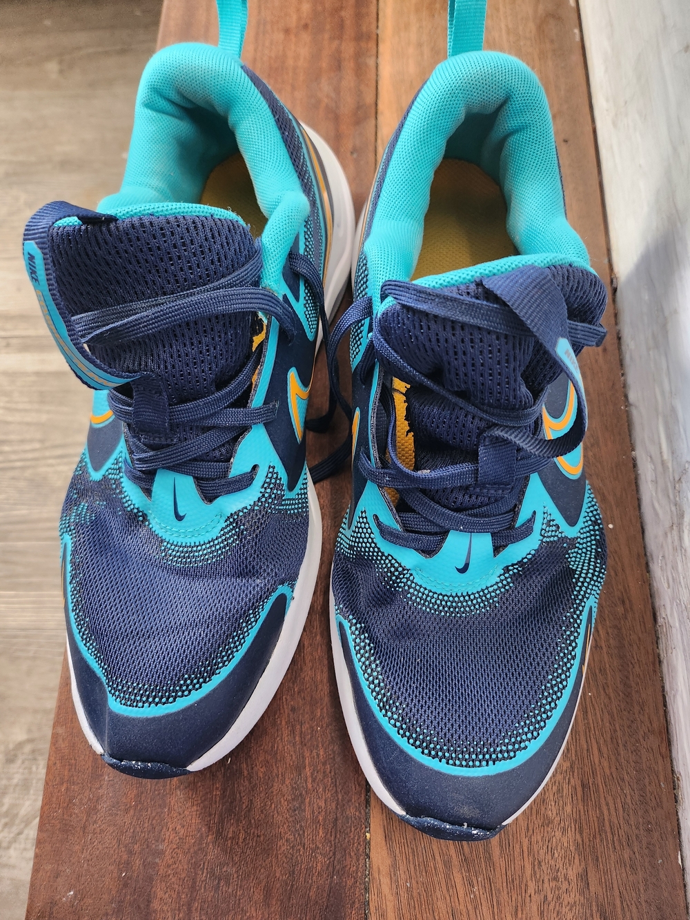 Nike Kids Navy & Teal Sport Sneakers